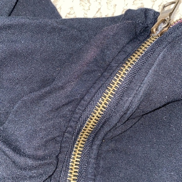 XCVI Black Lightweight Ruffle Moto Zip Shirt Jacket Size Small Casual - Picture 7 of 7